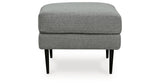 Hazela Charcoal Chair and Ottoman