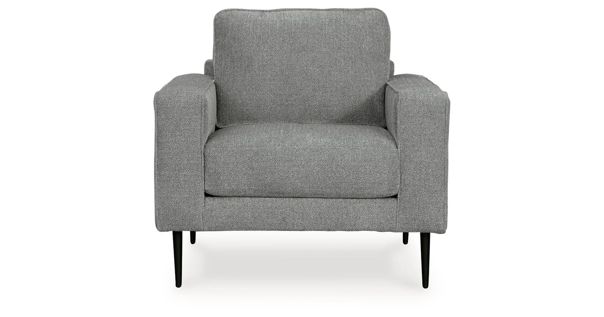 Hazela Charcoal Chair and Ottoman
