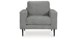 Hazela Charcoal Chair and Ottoman