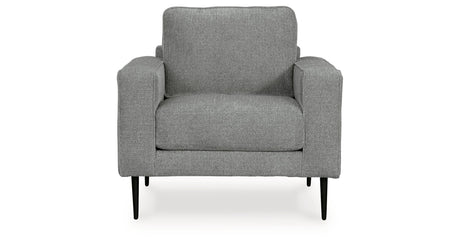 Hazela Charcoal Chair and Ottoman by Ashley at Eve Furniture