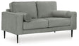 Hazela Charcoal Loveseat by Ashley at Eve Furniture
