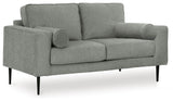 Hazela Charcoal Loveseat by Ashley at Eve Furniture