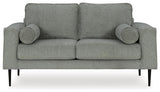 Hazela Charcoal Loveseat by Ashley at Eve Furniture