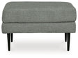 Hazela Charcoal Ottoman by Ashley at Eve Furniture
