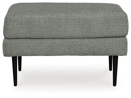 Hazela Charcoal Ottoman by Ashley at Eve Furniture