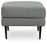 Hazela Charcoal Ottoman by Ashley at Eve Furniture