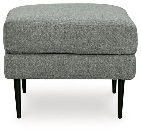 Hazela Charcoal Ottoman by Ashley at Eve Furniture