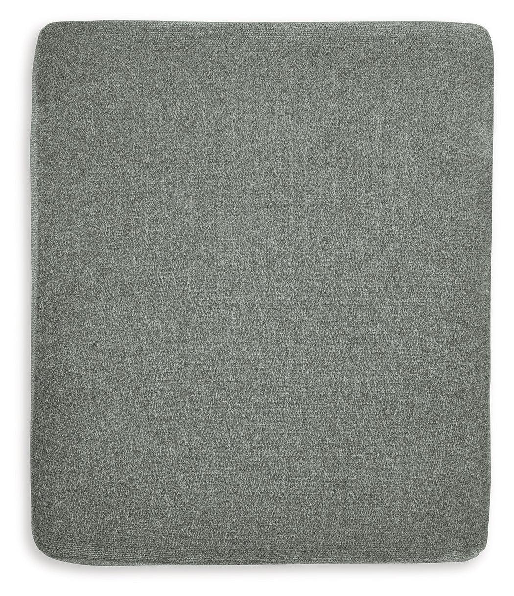 Hazela Charcoal Ottoman by Ashley at Eve Furniture