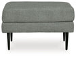 Hazela Charcoal Ottoman by Ashley at Eve Furniture