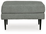 Hazela Charcoal Ottoman by Ashley at Eve Furniture