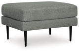 Hazela Charcoal Ottoman by Ashley at Eve Furniture
