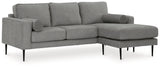 Hazela Charcoal Reversible Sofa Chaise