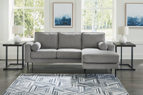 Hazela Charcoal Reversible Sofa Chaise by Ashley at Eve Furniture