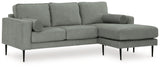 Hazela Charcoal Reversible Sofa Chaise