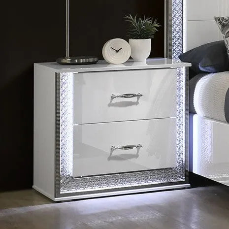 Hazeline White 5-Piece Queen Bedroom Set (2NS) by Furniture of America at Eve Furniture