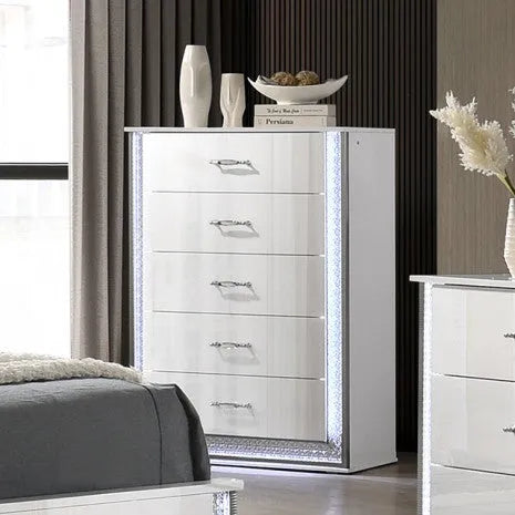 Hazeline White 5-Piece Queen Bedroom Set by Furniture of America at Eve Furniture