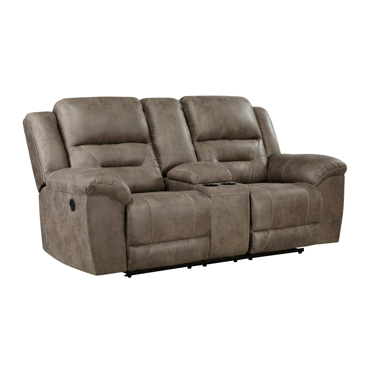 Hazen Brown 2-Piece Double Reclining Set by Homelegance at Eve Furniture