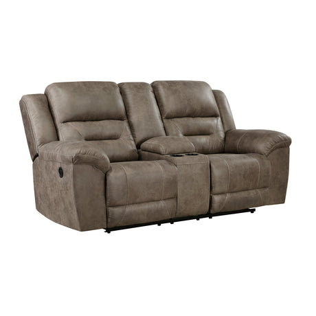 Hazen Brown 2-Piece Double Reclining Set by Homelegance at Eve Furniture