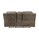 Hazen Brown 2-Piece Double Reclining Set by Homelegance at Eve Furniture