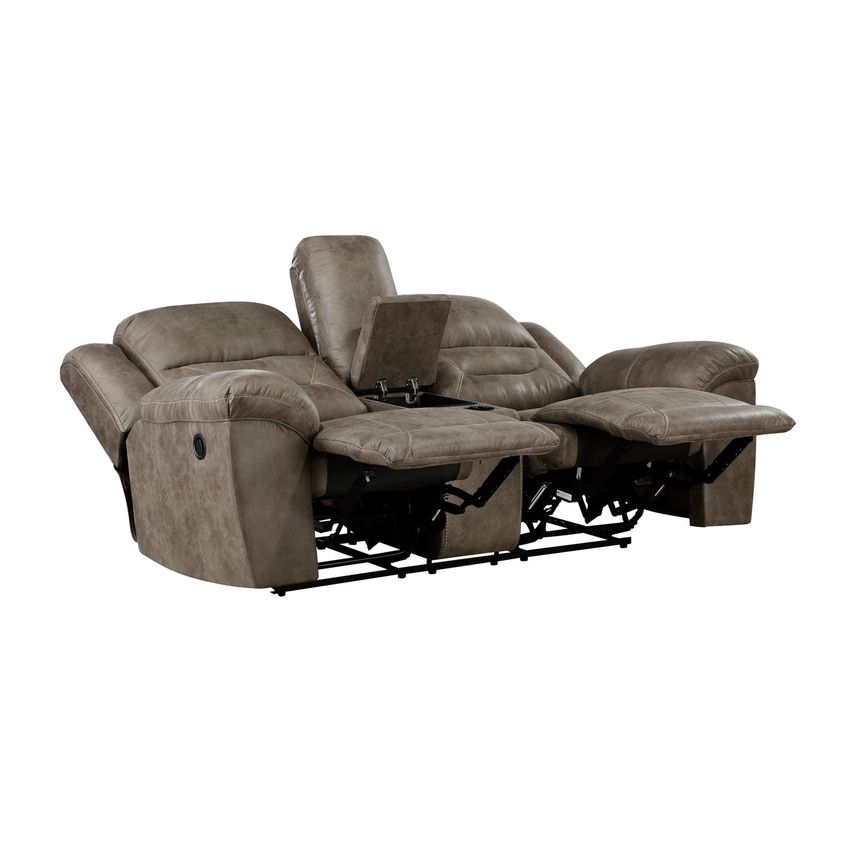 Hazen Brown 2-Piece Double Reclining Set by Homelegance at Eve Furniture