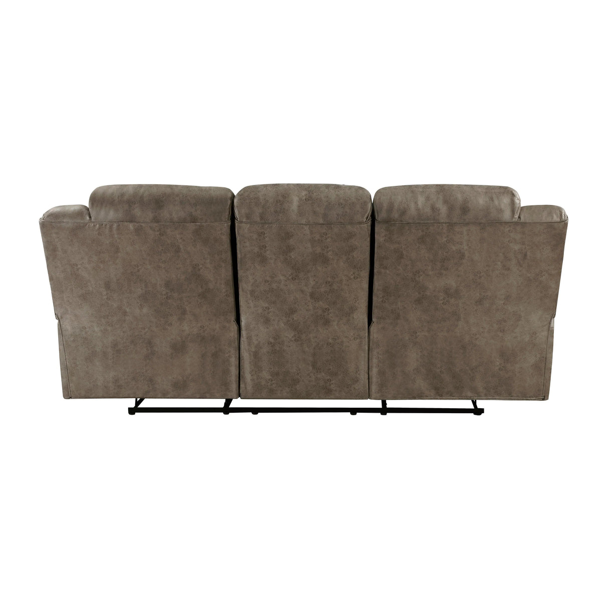 Hazen Brown Microfiber Double Reclining Sofa by Homelegance at Eve Furniture