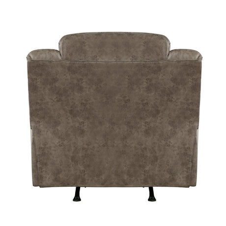 Hazen Brown Microfiber Rocker Reclining Chair by Homelegance at Eve Furniture