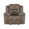 Hazen Brown Microfiber Rocker Reclining Chair by Homelegance at Eve Furniture