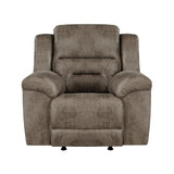 Hazen Brown Microfiber Rocker Reclining Chair by Homelegance at Eve Furniture