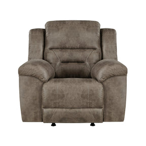 Hazen Brown Microfiber Rocker Reclining Chair by Homelegance at Eve Furniture