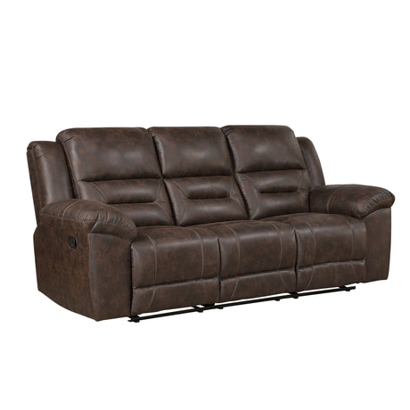 Hazen Dark Brown Reclining Living Room Set by Homelegance at Eve Furniture