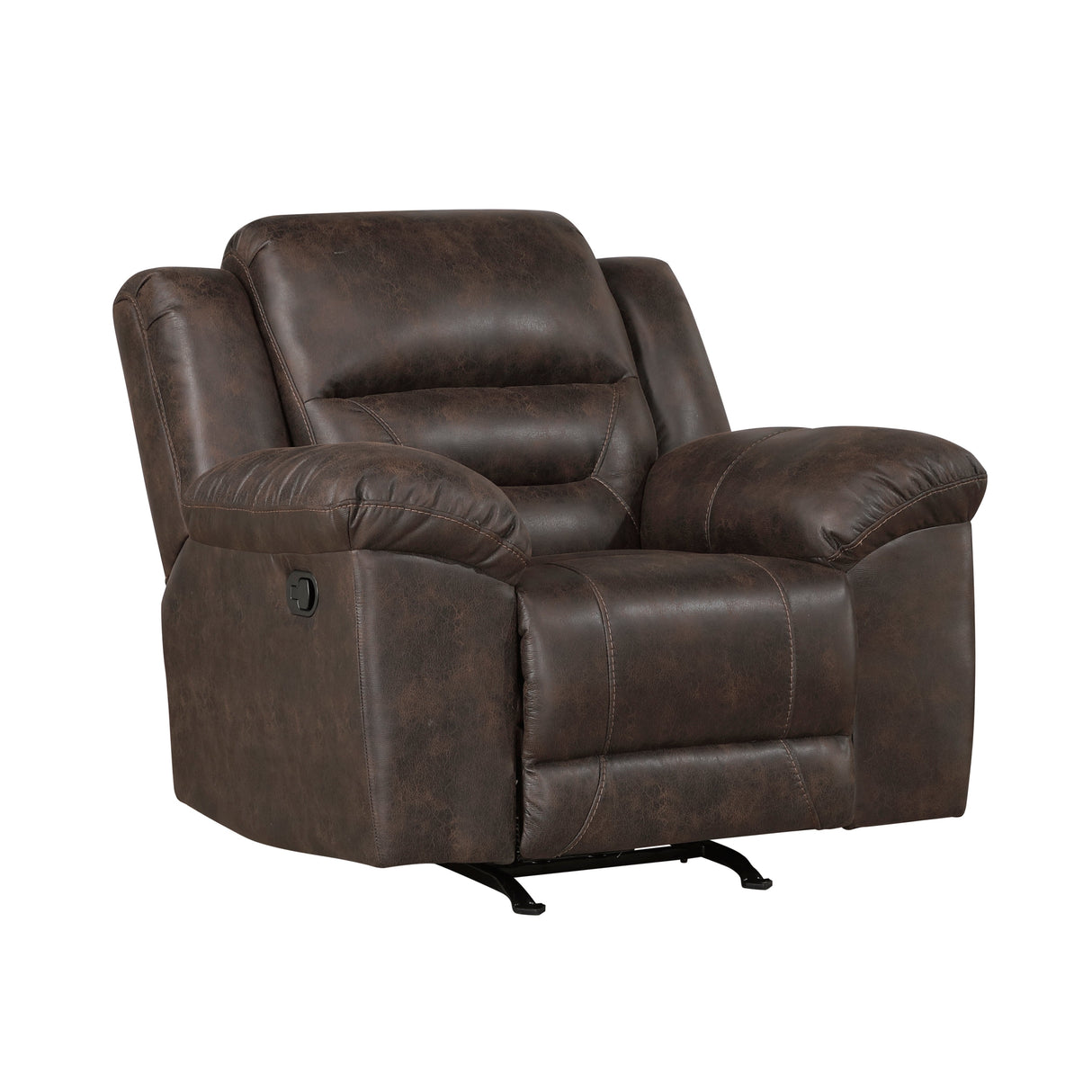 Hazen Dark Brown Rocker Reclining Chair by Homelegance at Eve Furniture