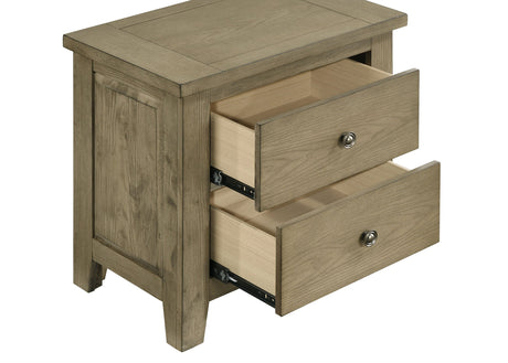 Hazlewood Vineyard Oak 2-drawer Nightstand Bedside Table by Coaster at Eve Furniture