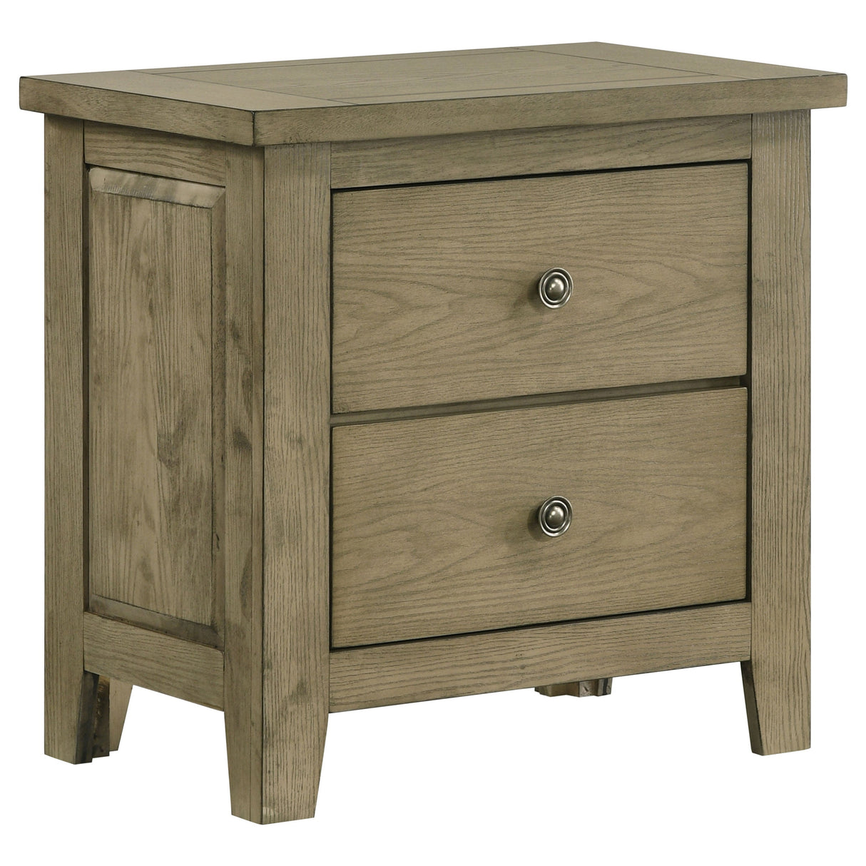 Hazlewood Vineyard Oak 2-drawer Nightstand Bedside Table by Coaster at Eve Furniture