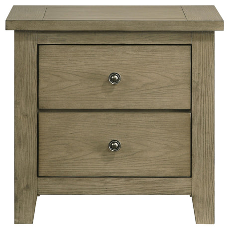 Hazlewood Vineyard Oak 2-drawer Nightstand Bedside Table by Coaster at Eve Furniture
