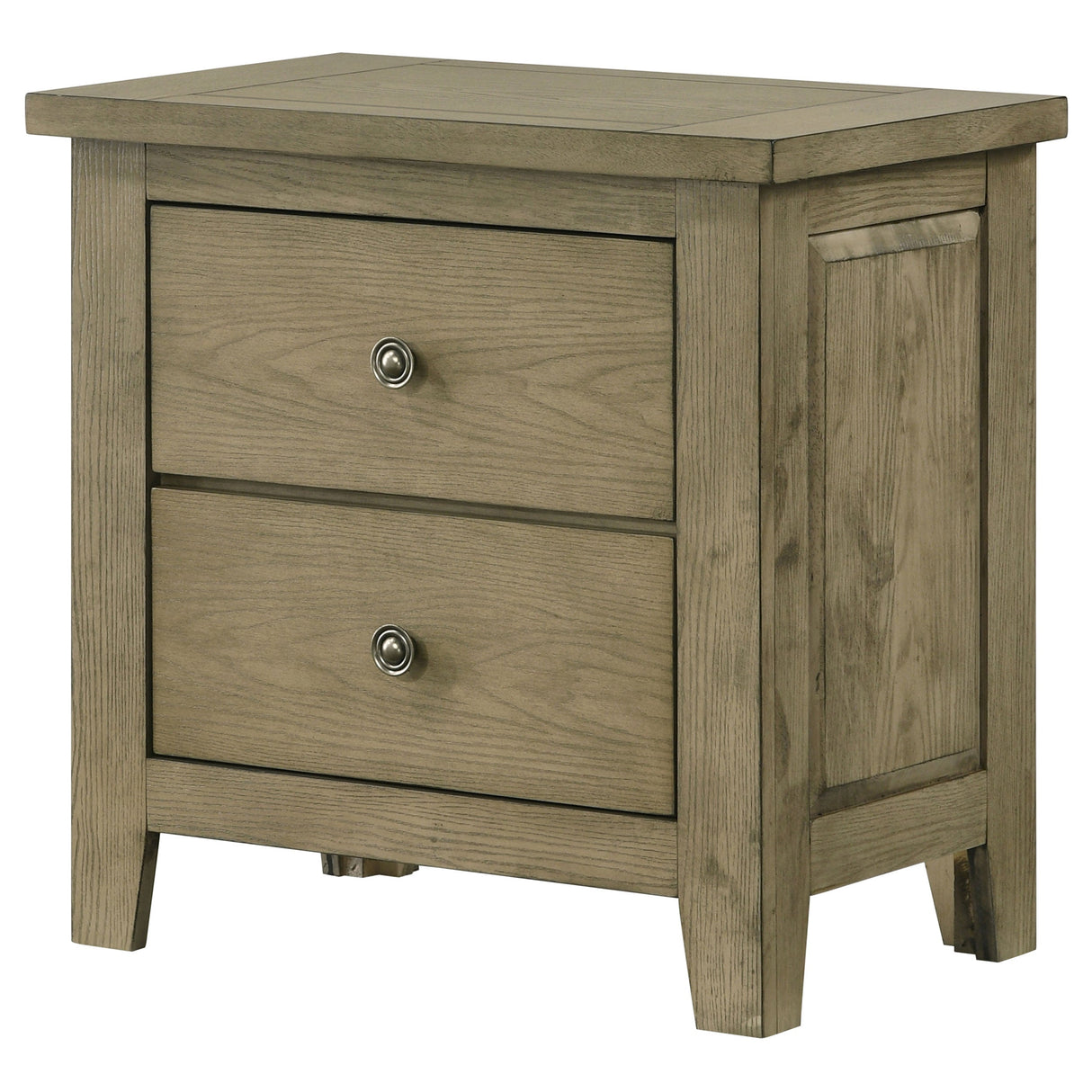 Hazlewood Vineyard Oak 2-drawer Nightstand Bedside Table by Coaster at Eve Furniture