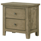 Hazlewood Vineyard Oak 2-drawer Nightstand Bedside Table by Coaster at Eve Furniture