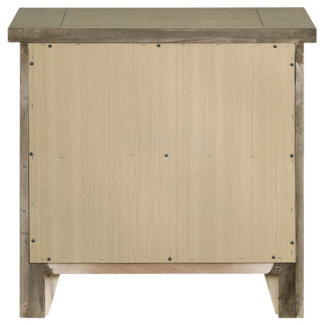 Hazlewood Vineyard Oak 2-drawer Nightstand Bedside Table by Coaster at Eve Furniture