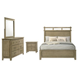 Hazlewood Vineyard Oak 4-piece Eastern King Bedroom Set by Coaster at Eve Furniture