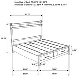Hazlewood Vineyard Oak 4-piece Eastern King Storage Bedroom Set by Coaster at Eve Furniture