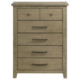 Hazlewood Vineyard Oak 5-drawer Bedroom Chest of Drawers by Coaster at Eve Furniture