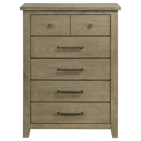 Hazlewood Vineyard Oak 5-drawer Bedroom Chest of Drawers by Coaster at Eve Furniture