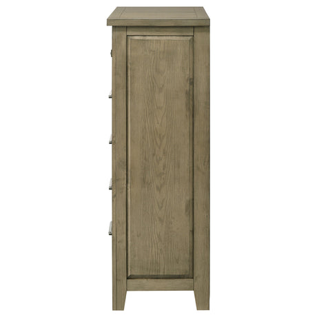 Hazlewood Vineyard Oak 5-drawer Bedroom Chest of Drawers by Coaster at Eve Furniture