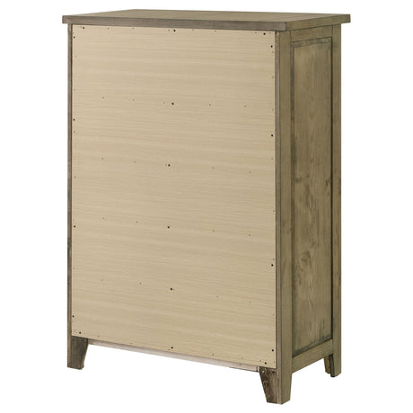 Hazlewood Vineyard Oak 5-drawer Bedroom Chest of Drawers by Coaster at Eve Furniture