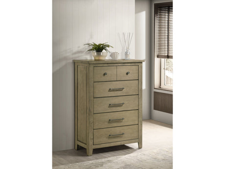Hazlewood Vineyard Oak 5-drawer Bedroom Chest of Drawers by Coaster at Eve Furniture