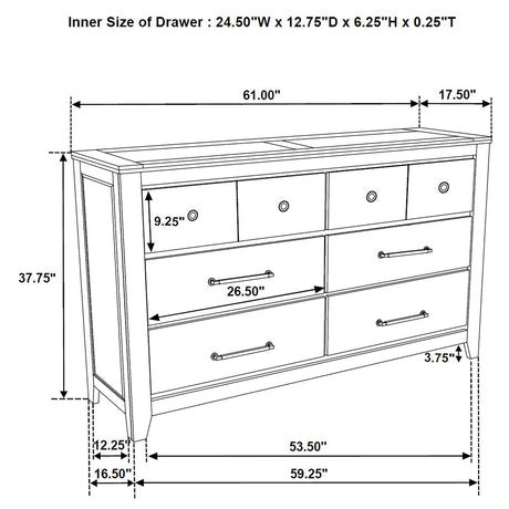 Hazlewood Vineyard Oak 5-Piece Queen Storage Bedroom Set by Coaster at Eve Furniture