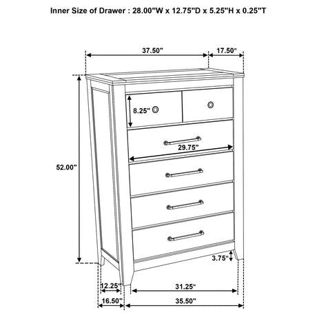 Hazlewood Vineyard Oak 5-Piece Queen Storage Bedroom Set by Coaster at Eve Furniture