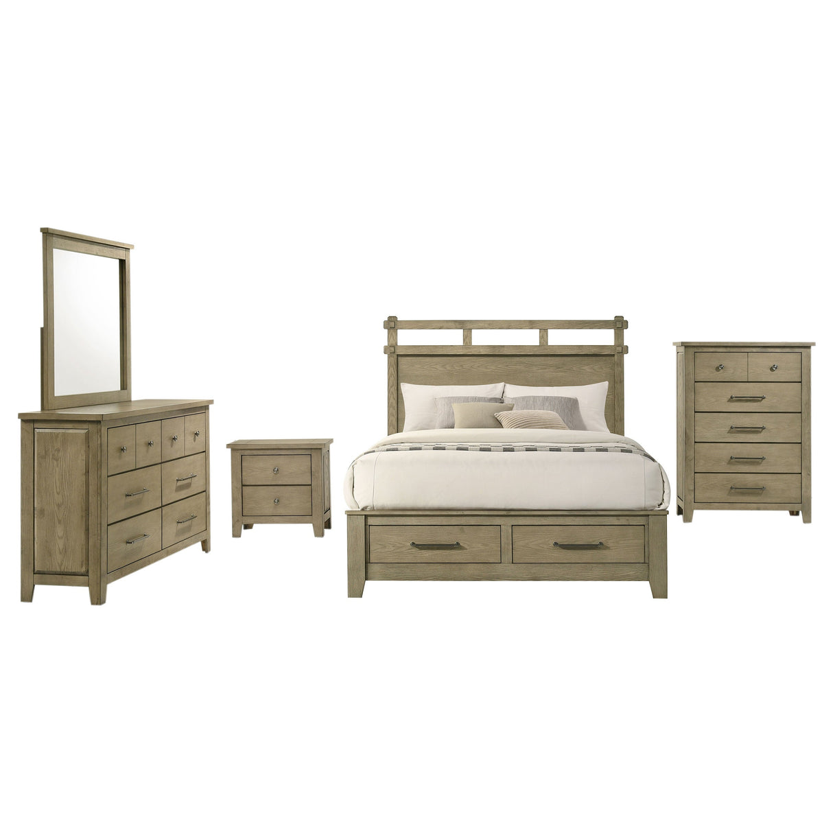 Hazlewood Vineyard Oak 5-Piece Queen Storage Bedroom Set by Coaster at Eve Furniture