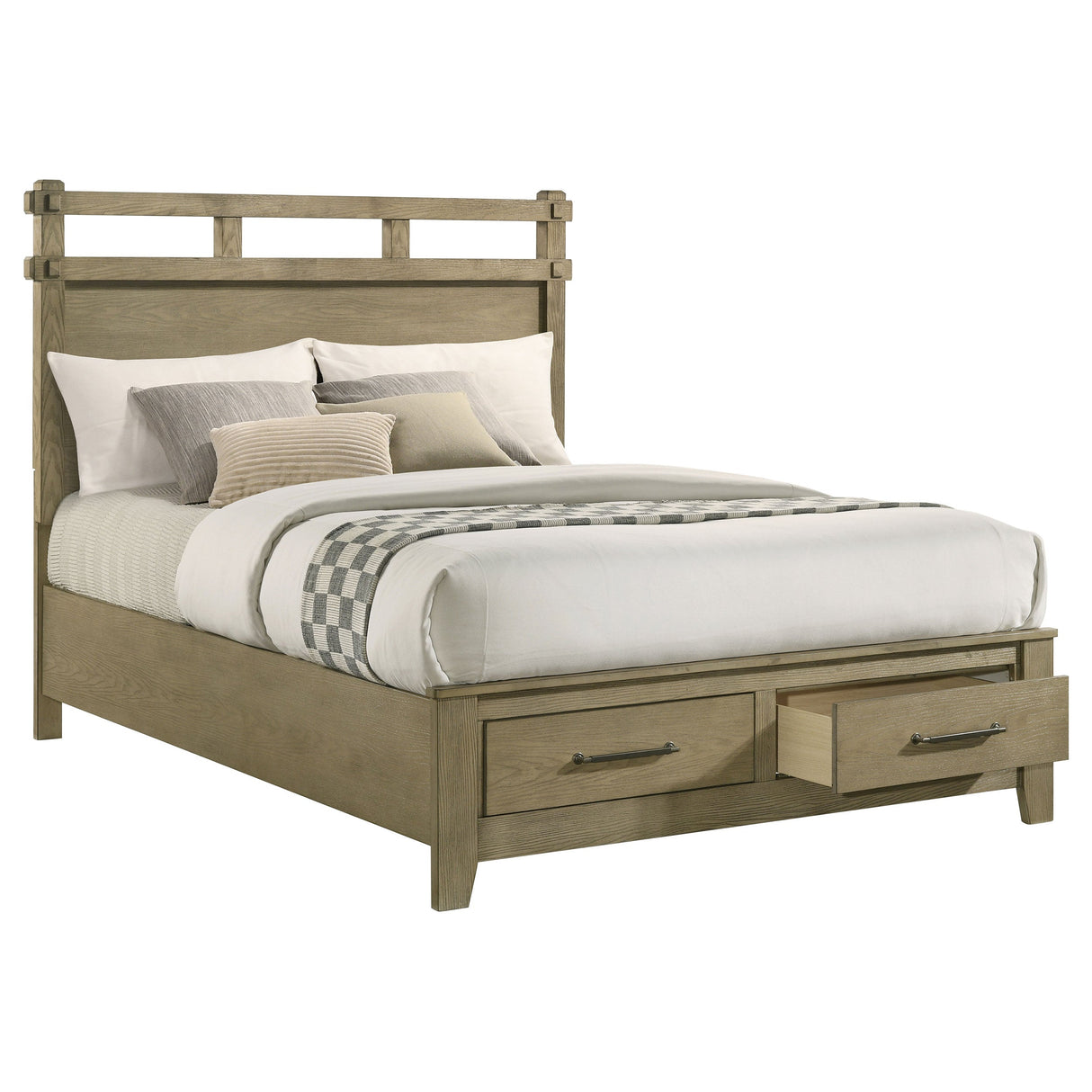 Hazlewood Vineyard Oak 59-inch Queen Panel Storage Bed by Coaster at Eve Furniture