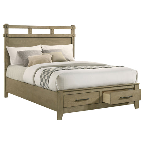 Hazlewood Vineyard Oak 59-inch Queen Panel Storage Bed by Coaster at Eve Furniture