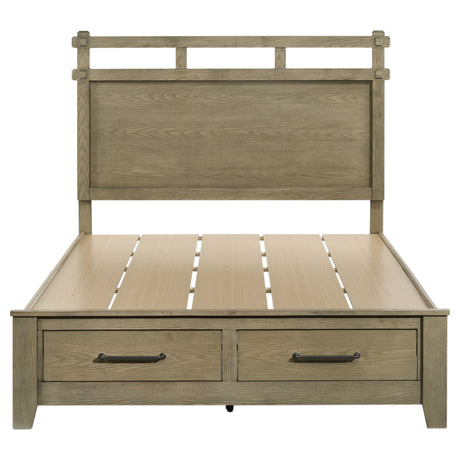 Hazlewood Vineyard Oak 59-inch Queen Panel Storage Bed by Coaster at Eve Furniture